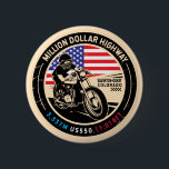 Miljoenen dollar motorfiets op snelweg Colorado Ronde Button 5,7 Cm<br><div class="desc">Miljoen Dollar Highway,  gemaakt in een ,  noodlijdend symbool. Het is een beroemde schilderachtig drive gevonden in Colorado en buiten de San Juan Skyway.</div>