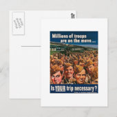 Miljoenen troepen zijn in beweging briefkaart (Voorkant / Achterkant)