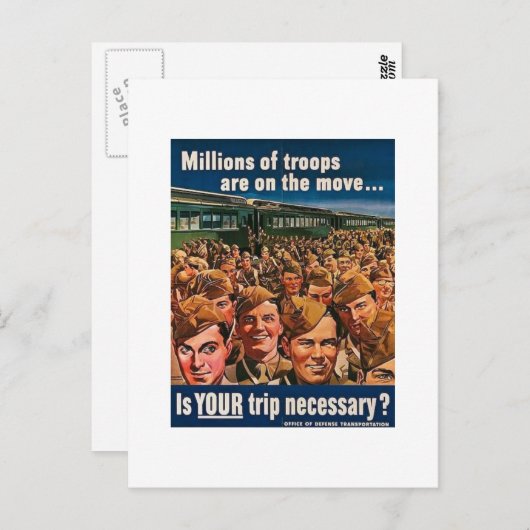 Miljoenen troepen zijn in beweging briefkaart (Voorkant / Achterkant)