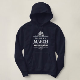 Miljoenen vrouwenmars in Washington 2017 Blauw Hoodie