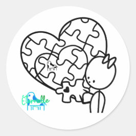 Miljoenstukkenpuzzel Ronde Sticker
