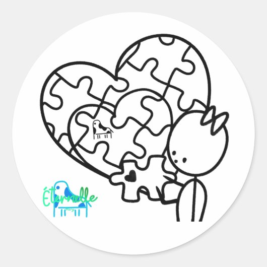Miljoenstukkenpuzzel Ronde Sticker (Voorkant)