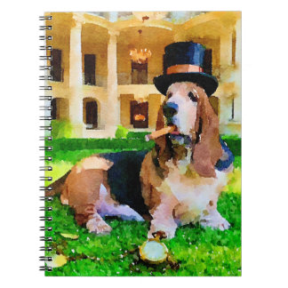 Miljonair Basset hound Spiraalschrift Notitieboek