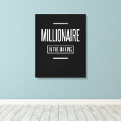 Miljonair in het Motivatie Making-bedrijf Canvas Afdruk (Insitu (Houten vloer))
