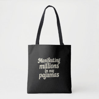Miljonair in pyjama tote bag