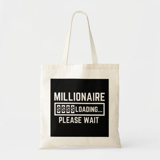 Miljonair laadt even geduld tote bag (Voorkant)