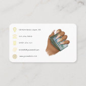 Miljonair Mentaliteit Baas Dame QR Code Visitekaartje (Achterkant)