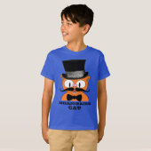 MILJONAIRS KAT Cartoon Snorhaar Fancy Kat T-shirt (Voorkant volledig)