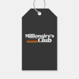 'Miljonairsclub' Ondernemers Retro Mentaliteit Cadeaulabel