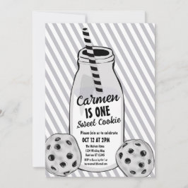 Milk and Cookie 2D Boys First Birthday Kaart