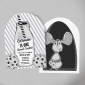 Milk and Cookie Mouse Sweet First Birthday Kaart