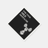 Milk and Cookie Mustache Mouse First Birthday Servet (Hoek)