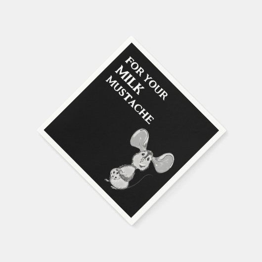 Milk and Cookie Mustache Mouse First Birthday Servet (Hoek)