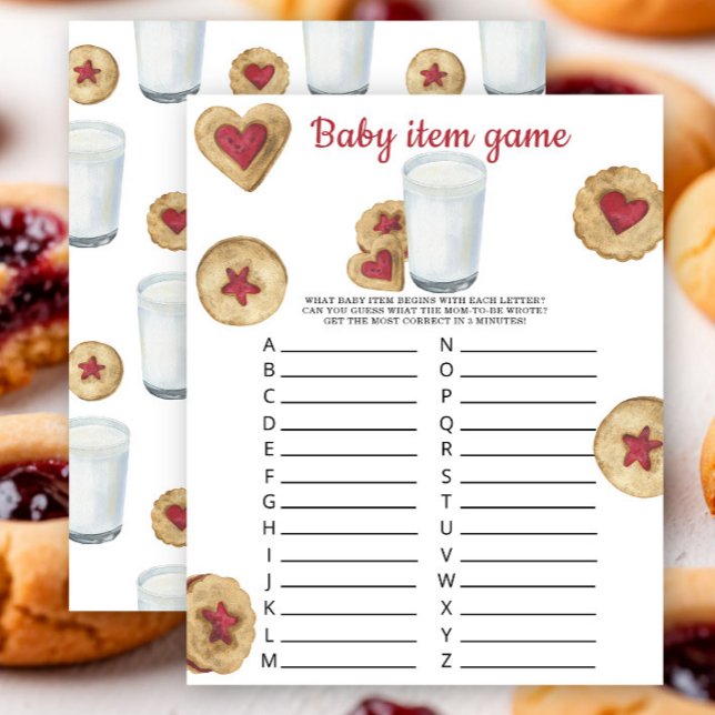 Milk and Cookies Baby shower Baby item Game (Creator heeft geüpload)