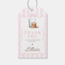 Milk and Cookies Pink Birthday Party Favor