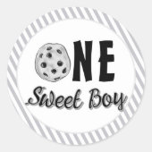 Milk and Cookies Sweet First Birthday Ronde Sticker (Voorkant)