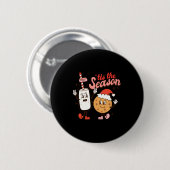 Milk And Cookies Tis The Season Holiday Ronde Button 5,7 Cm (Voorkant /achterkant)