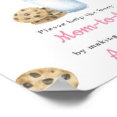 Milk baby shower Mom wordt geadresseerd Poster (Hoek)