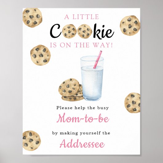 Milk baby shower Mom wordt geadresseerd Poster (Voorkant)