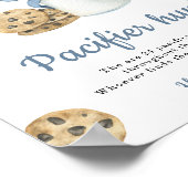 Milk Baby shower Pacifier hunt spel Poster (Hoek)