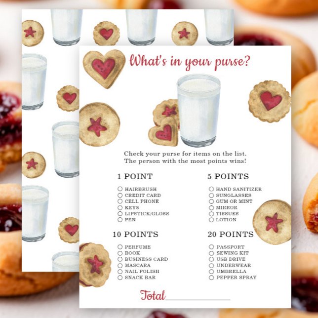 Milk baby shower What's in your purse game (Creator heeft geüpload)