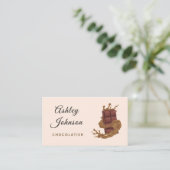 Milk Chocolate Bar Chocolatier Confectioner Classy Visitekaartje (Staand voorkant)