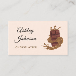 Milk Chocolate Bar Chocolatier Confectioner Classy Visitekaartje