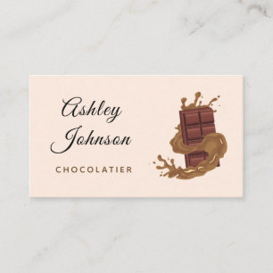 Milk Chocolate Bar Chocolatier Confectioner Classy Visitekaartje
