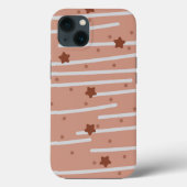 Milk Chocolatey Stars en Stripes Pattern Case-Mate iPhone Case (Achterkant)