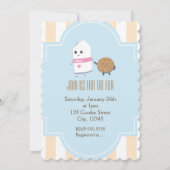 Milk & Cookie Vintage Verjaardagsfeest Uitnodiging (Achterkant)