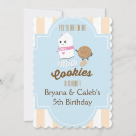 Milk & Cookie Vintage Verjaardagsfeest Uitnodiging