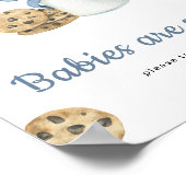 Milk & cookies baby shower Baby's zijn zoet Poster (Hoek)