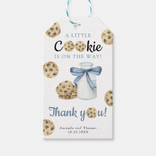 Milk & Cookies Baby shower - Bedankkaart Cadeaulabel
