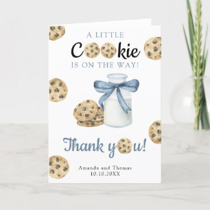 Milk & Cookies Baby shower - Dankkaart Bedankkaart