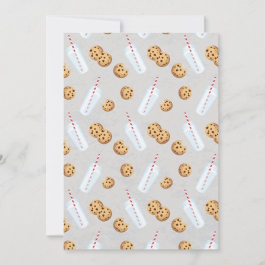 Milk & Cookies  Blackboard verjaardagsuitnodiging Kaart (Achterkant)