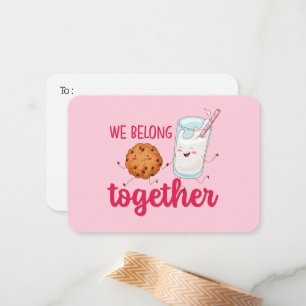 Milk Cookies Cute Funny Classroom Valentijnsdag Notitiekaartje