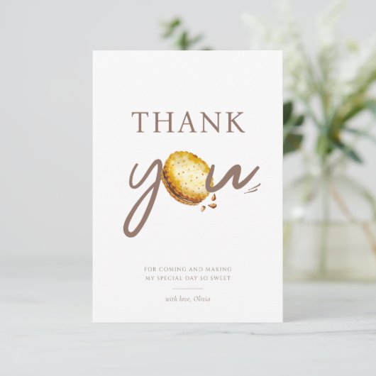 Milk & Cookies Eerste Verjaardagsfeestje Bedankt (Staand voorkant)