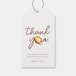 Milk & Cookies Eerste Verjaardagsfeestje Bedankt Cadeaulabel