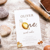 Milk & Cookies Eerste Verjaardagsfeestuitnodiging Kaart