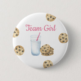 Milk & Cookies Genderonthulling - Team Girl Ronde Button 5,7 Cm
