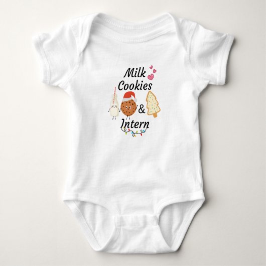 Milk & Cookies Intern Baby Kerst T-shirt (Voorkant)