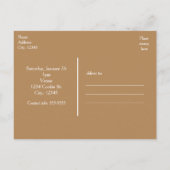 Milk & Cookies  Party Event Briefkaart (Achterkant)