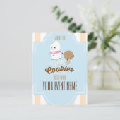 Milk & Cookies  Party Event Briefkaart (Staand voorkant)