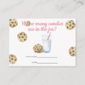 Milk & Cookies Raad hoeveel snoepjes Informatiekaartje (Voorkant)