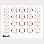 Milk & Cookies Roze Bruin Verjaardagsfeest Sticker (Vel)