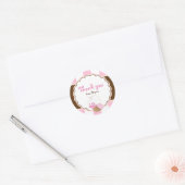 Milk & Cookies Roze Bruin Verjaardagsfeest Sticker (Envelop)