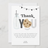 Milk & Cookies Verjaardagsfeestje Dank je kaart (Voorkant)