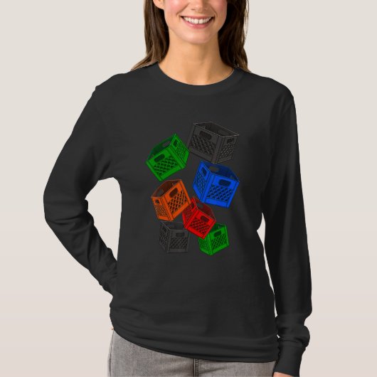 Milk Crate Block Crate Game T - shirts Challenge 3 (Voorkant)