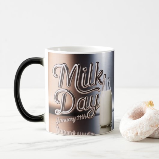 Milk Day Morphing Mug January 11th Magische Mok (Met donut)
