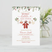 Milk Diaper Clothesline Merry Little Baby Shower Kaart (Staand voorkant)